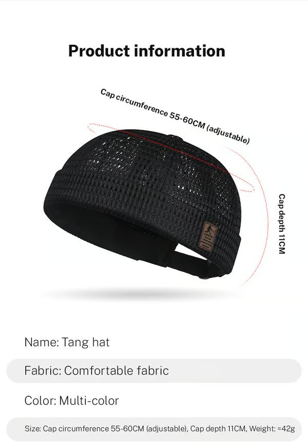 🏆Limited Time Sale 49% OFF🧢Men's Breathable Brimless Docker Hat – Lightweight Mesh Skull Cap for Summer Outdoor Wear