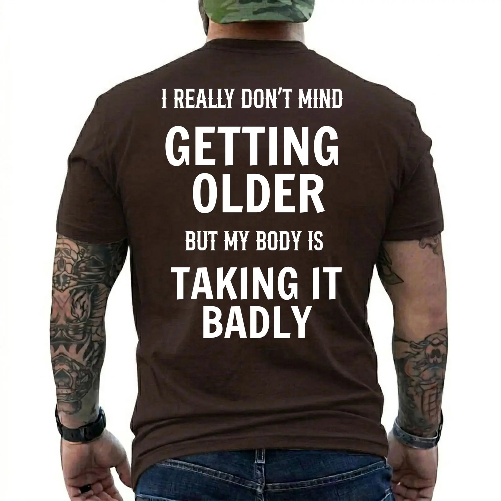Funny Getting Older Shirt My Body Is Taking It Badly Graphic T-Shirt