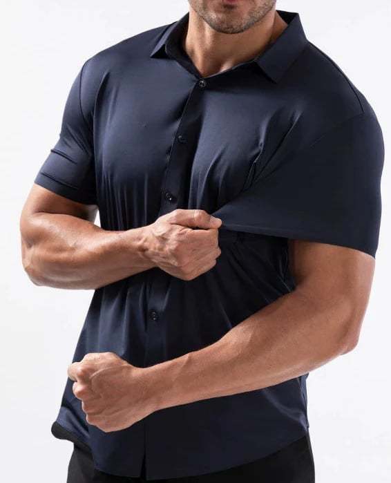 🔥Summer hot sale 49% OFF👔🔥 2-Pack Men’s Stretch Short Sleeve Dress Shirts