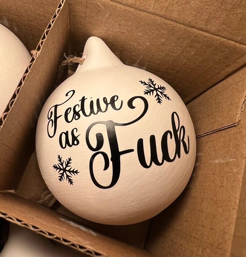 Early Christmas Sale Christmas Funny Offensive Bauble-Rude Baubles 1