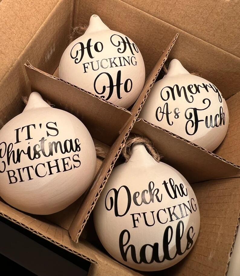 Early Christmas Sale Christmas Funny Offensive Bauble-Rude Baubles 1
