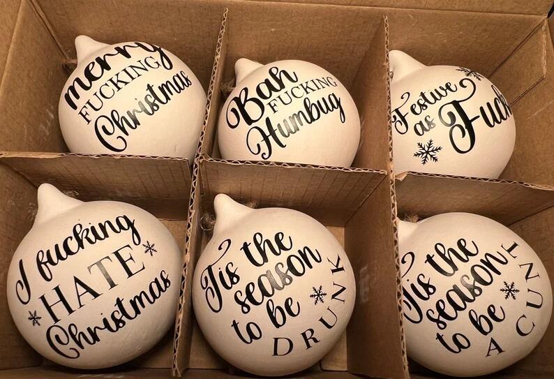Early Christmas Sale Christmas Funny Offensive Bauble-Rude Baubles 1