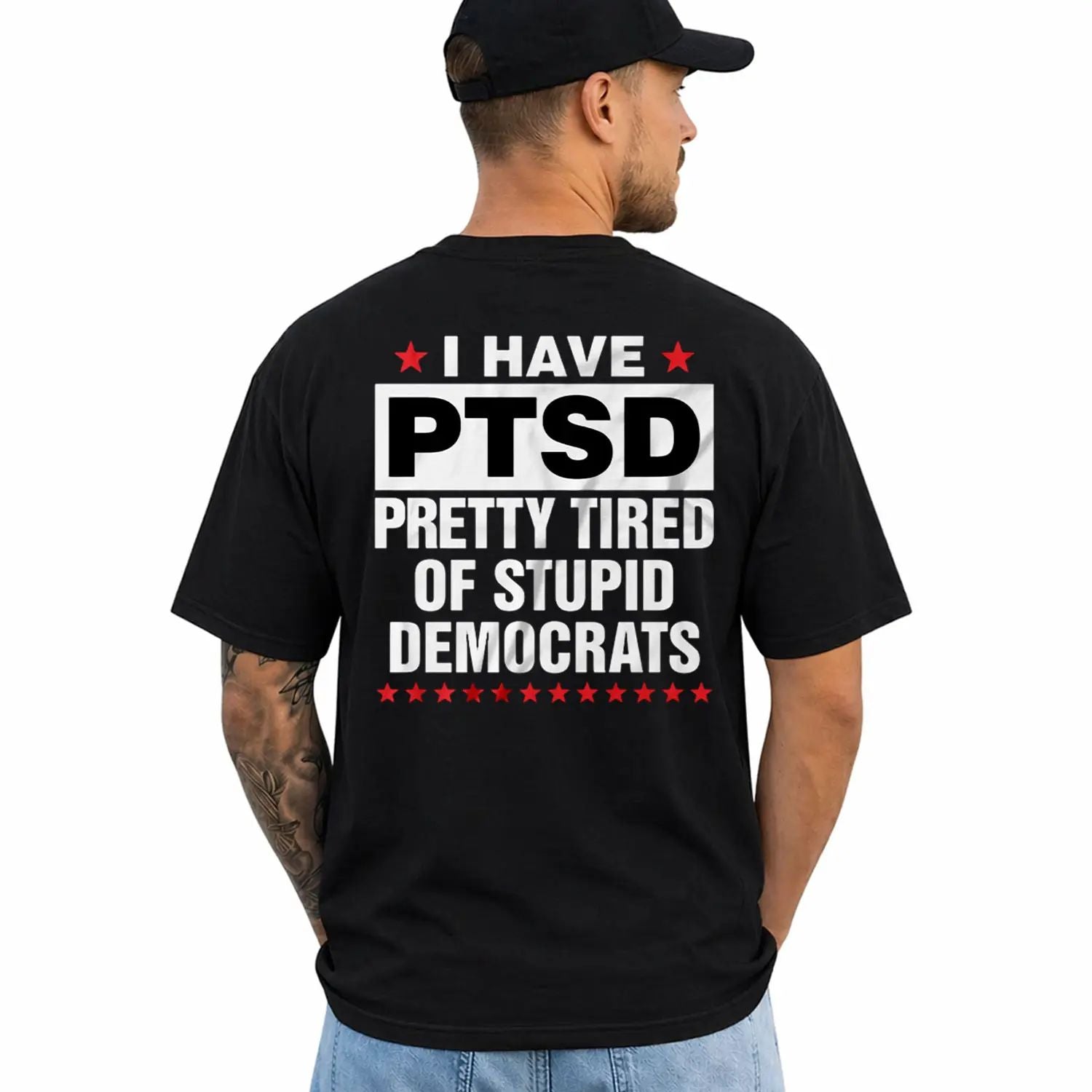 I Have PTSD Pretty Tired Of Stupid Democrats Funny Political Shirts