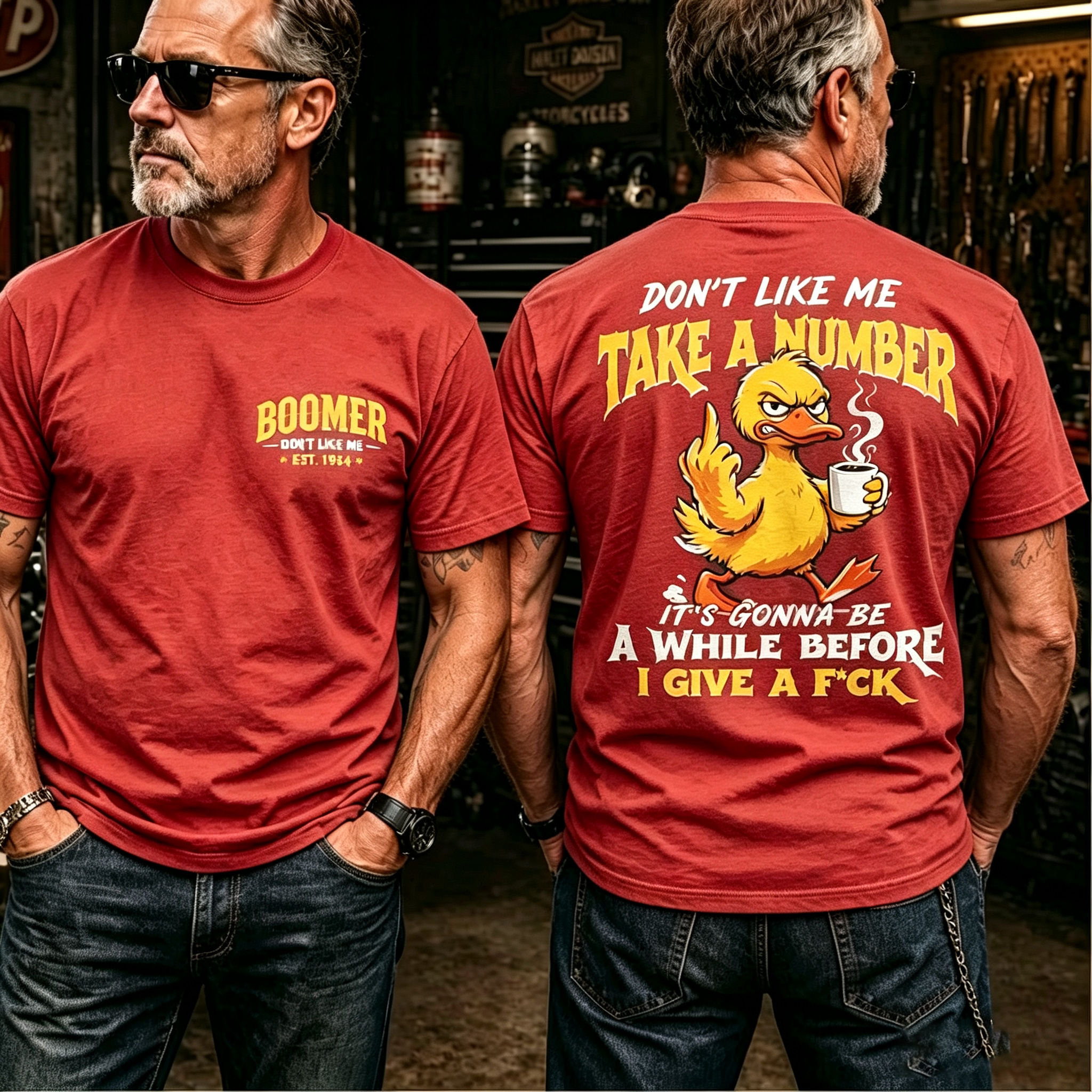 Boomer Don't Like Me Take A Number Personalized EST. Year Funny Graphic T-Shirt