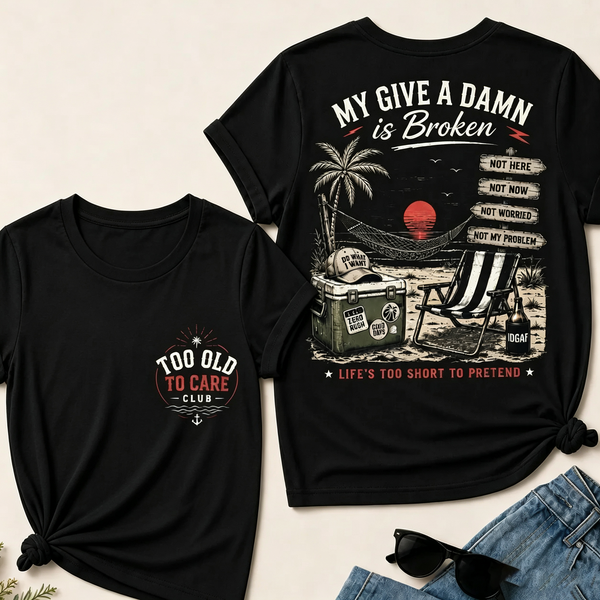Women's My Give A Damn Is Broken V-Neck T-Shirt