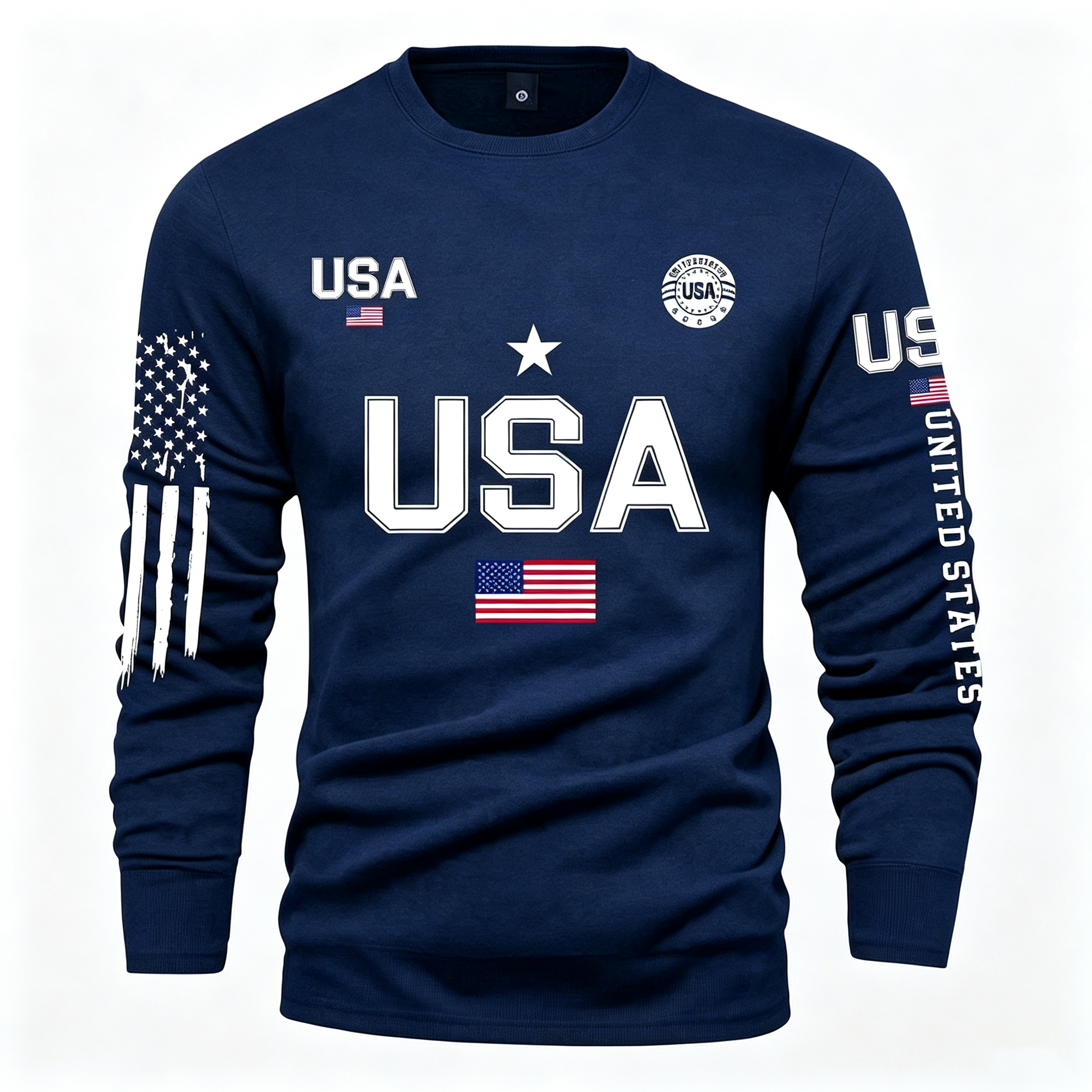 Men's 2026 American Flag Street Long Sleeve T-Shirt – Athletic Sports