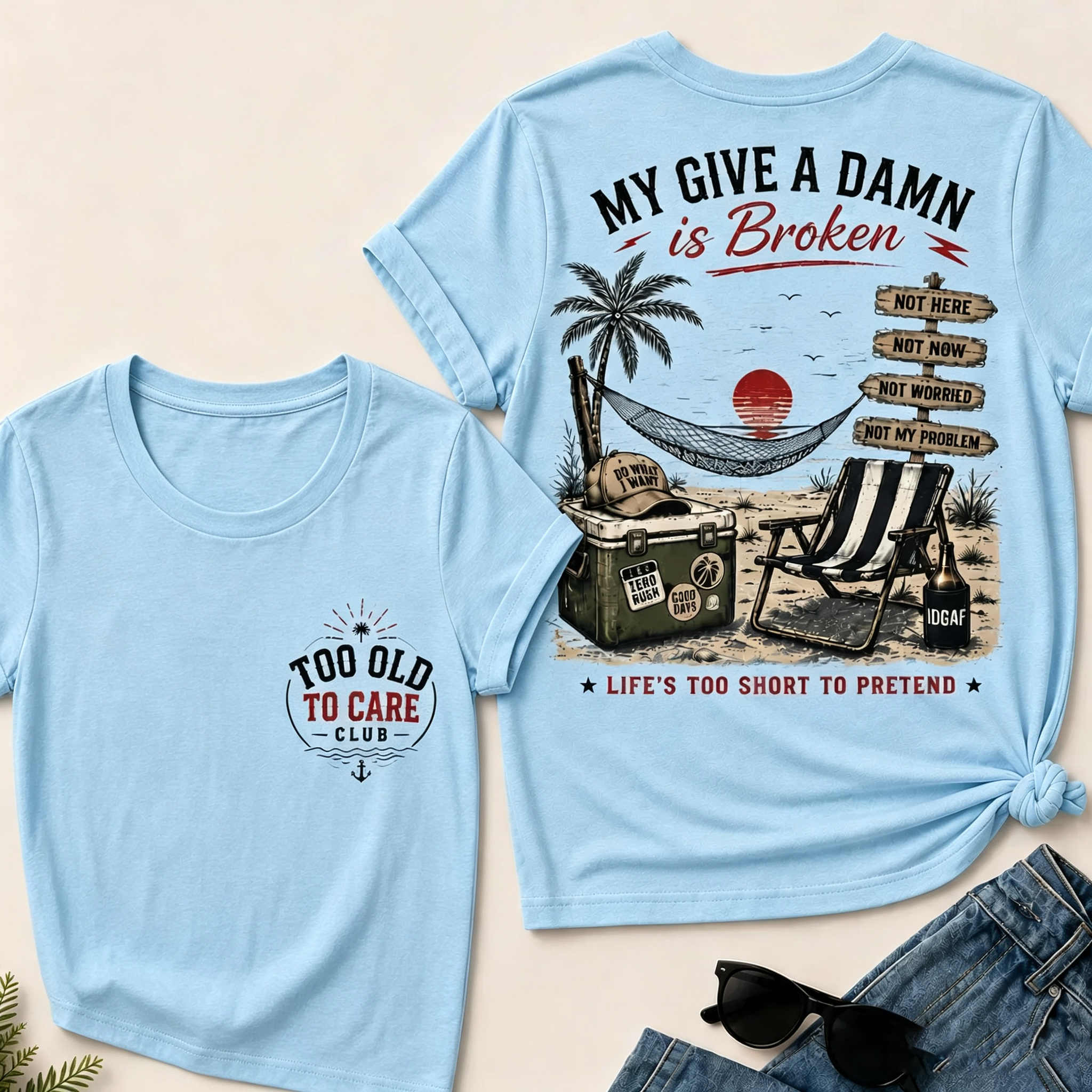 Women's My Give A Damn Is Broken V-Neck T-Shirt