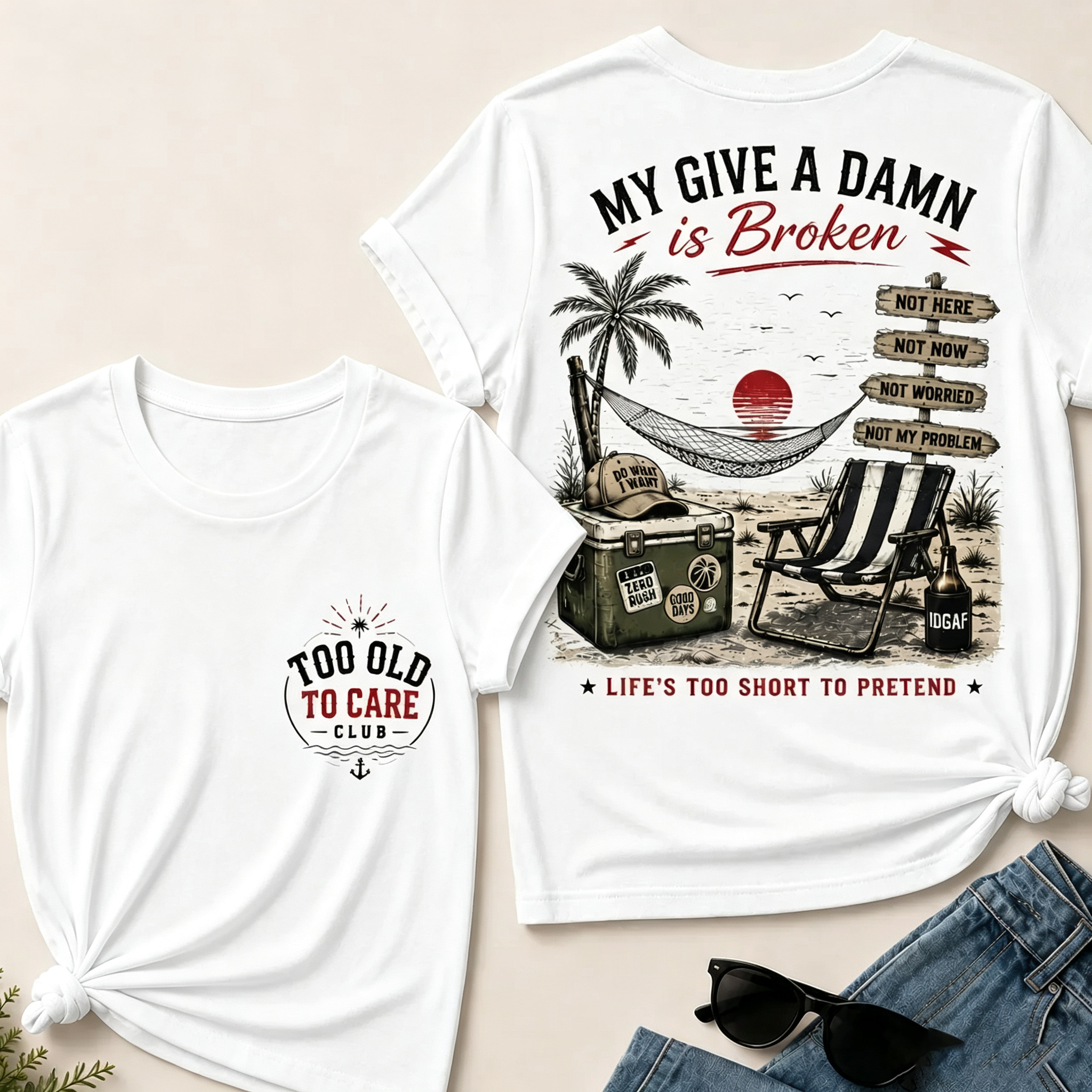 Women's My Give A Damn Is Broken V-Neck T-Shirt