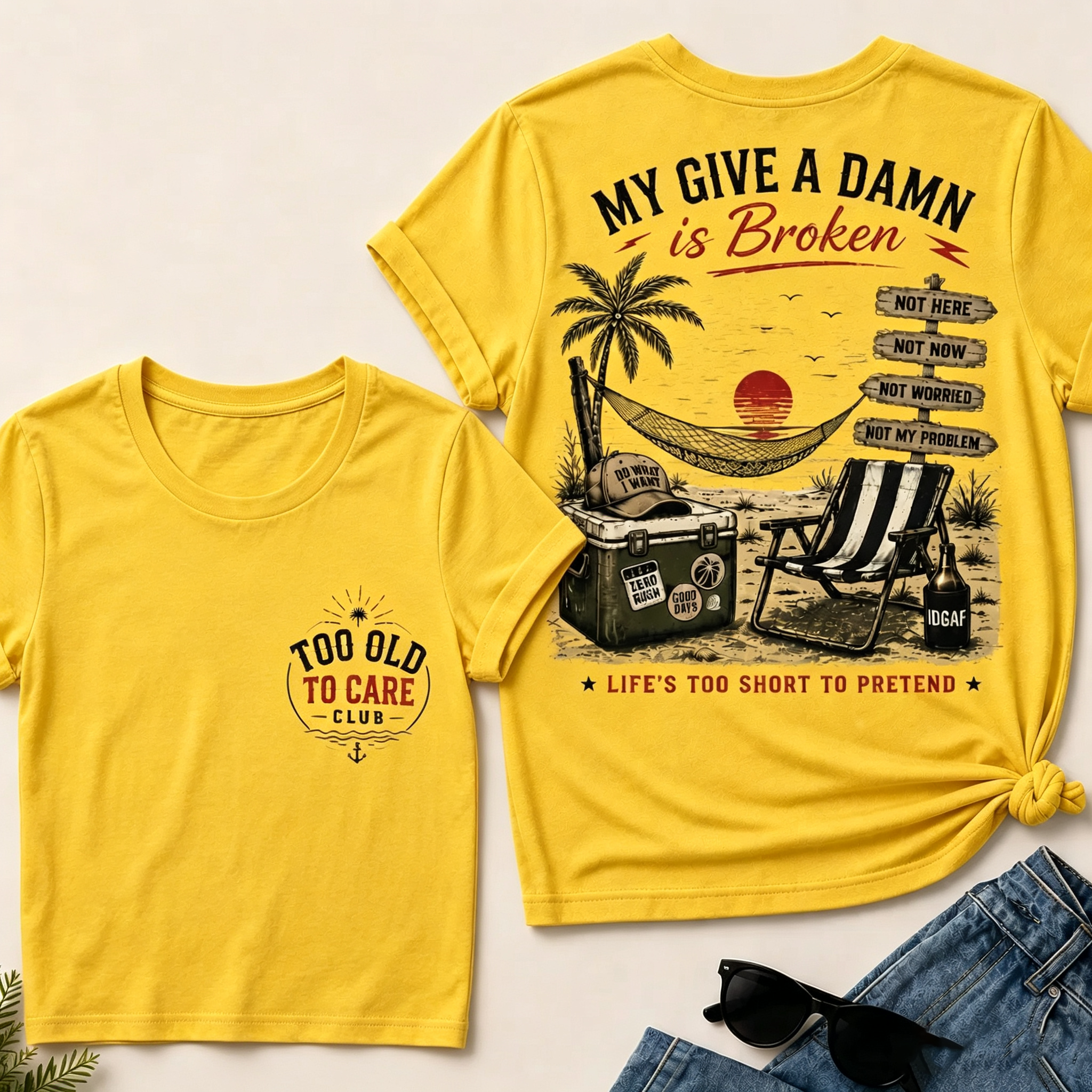 Women's My Give A Damn Is Broken V-Neck T-Shirt