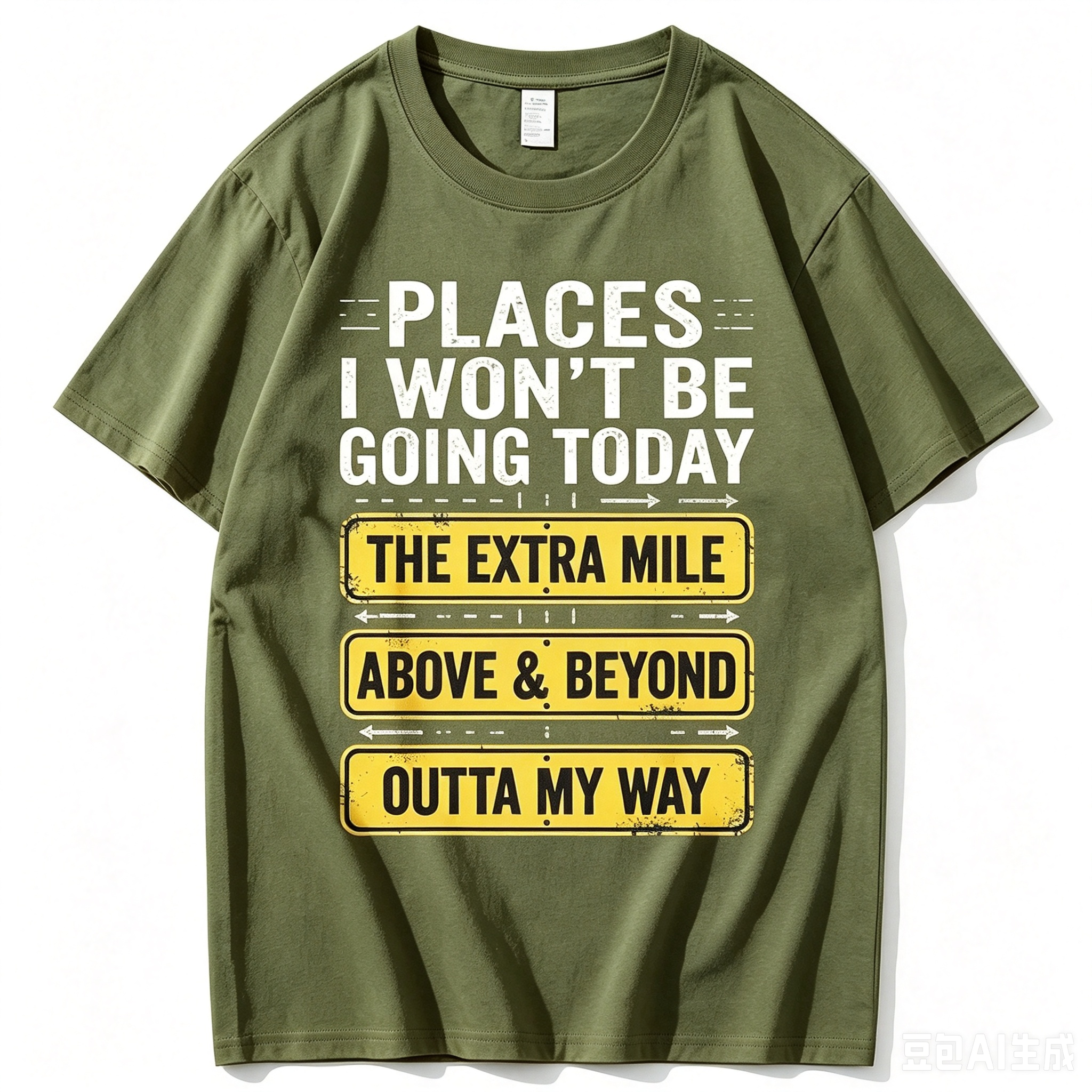 Men's Funny "Places I Won't Be Going Today" T-Shirt - Humorous Slogan Print