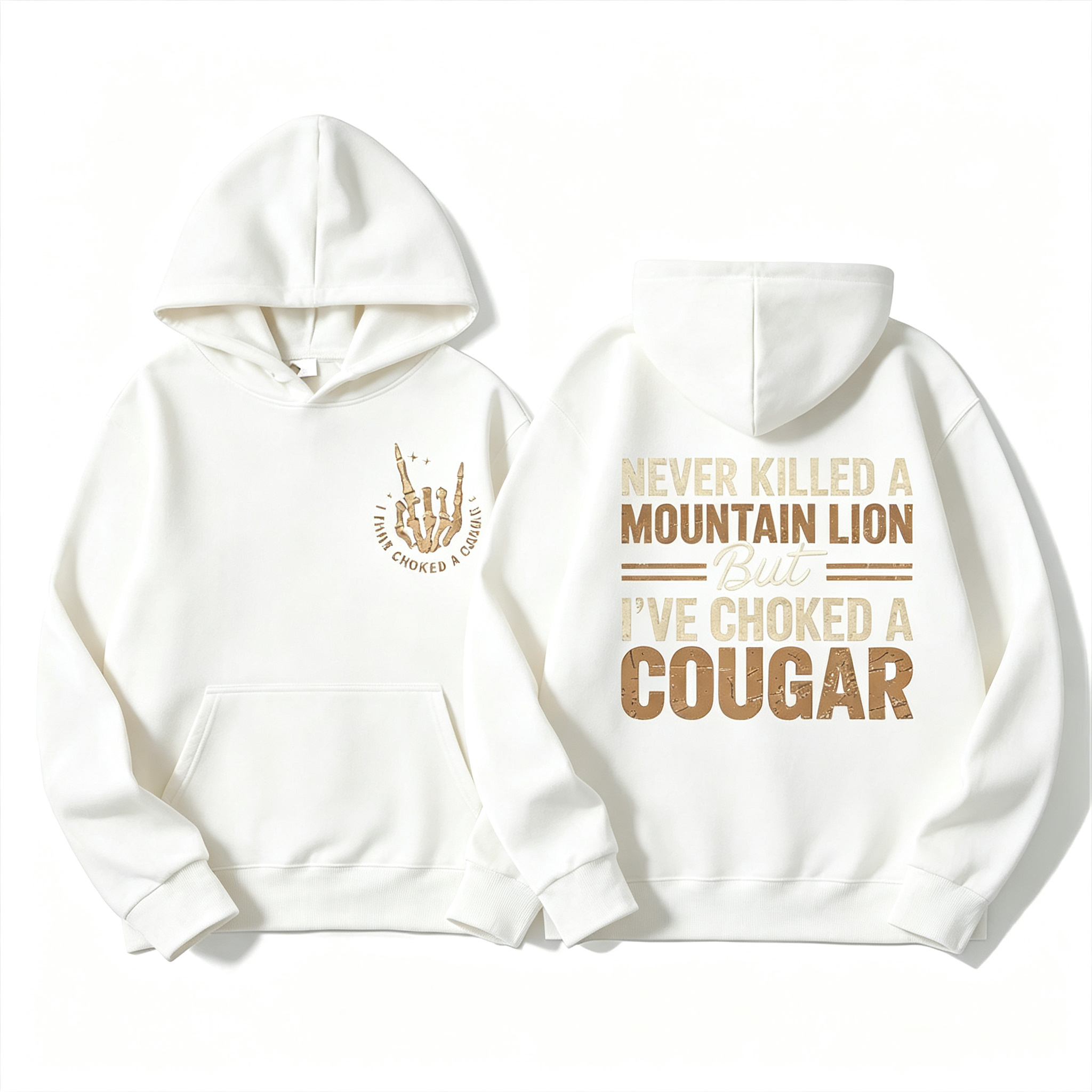 Never Killed A Mountain Lion Choked A Cougar T-Shirt / Hoodie