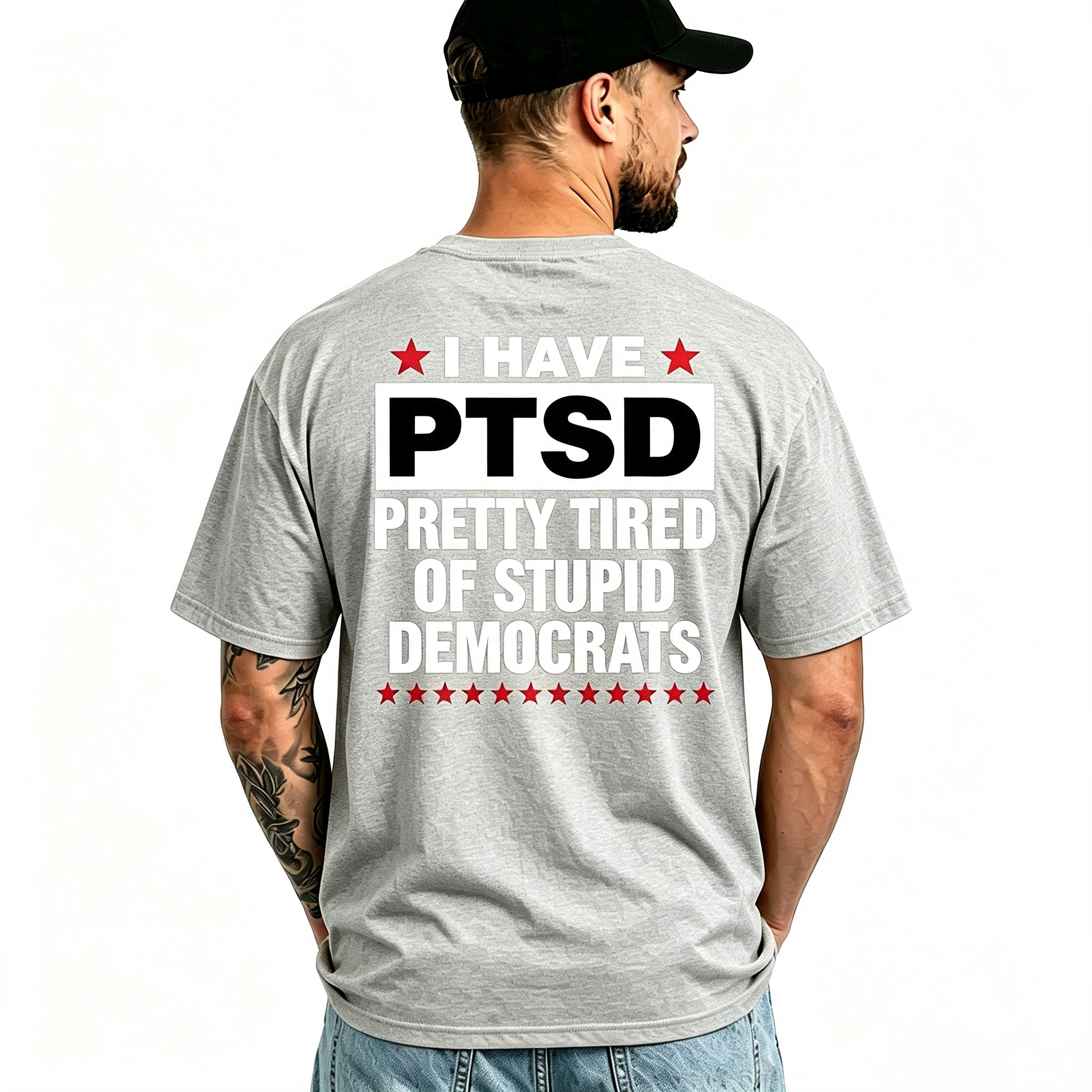 I Have PTSD Pretty Tired Of Stupid Democrats Funny Political Shirts