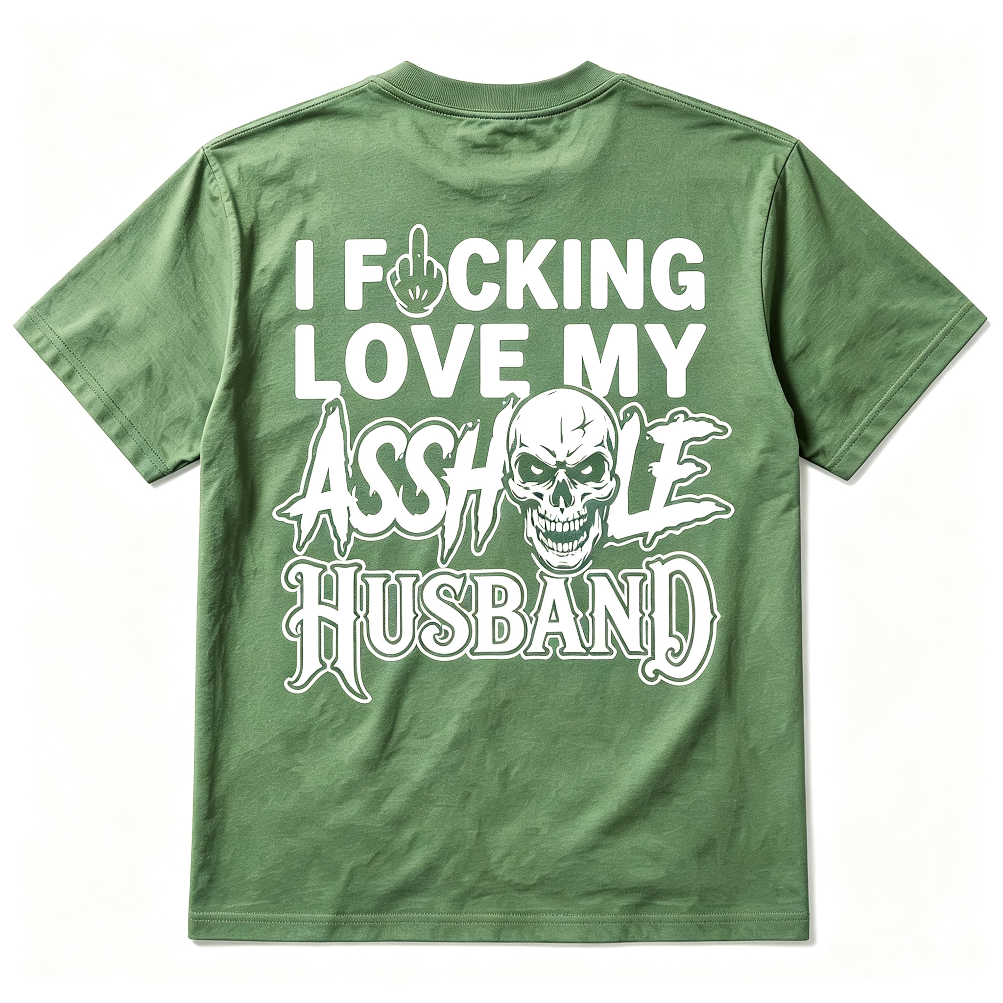 I F*cking Love My Assh*le Husband Skull Print Women's T-Shirt
