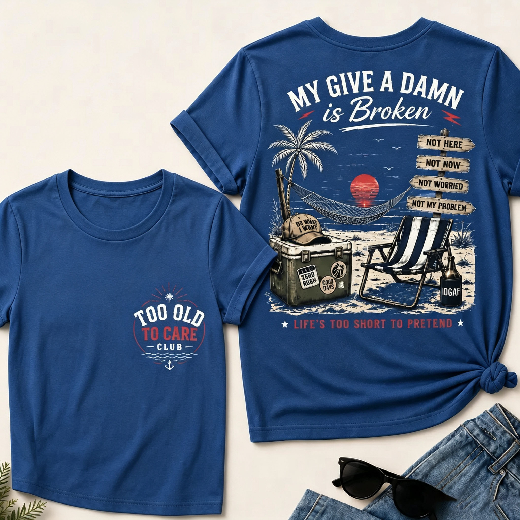 Women's My Give A Damn Is Broken V-Neck T-Shirt