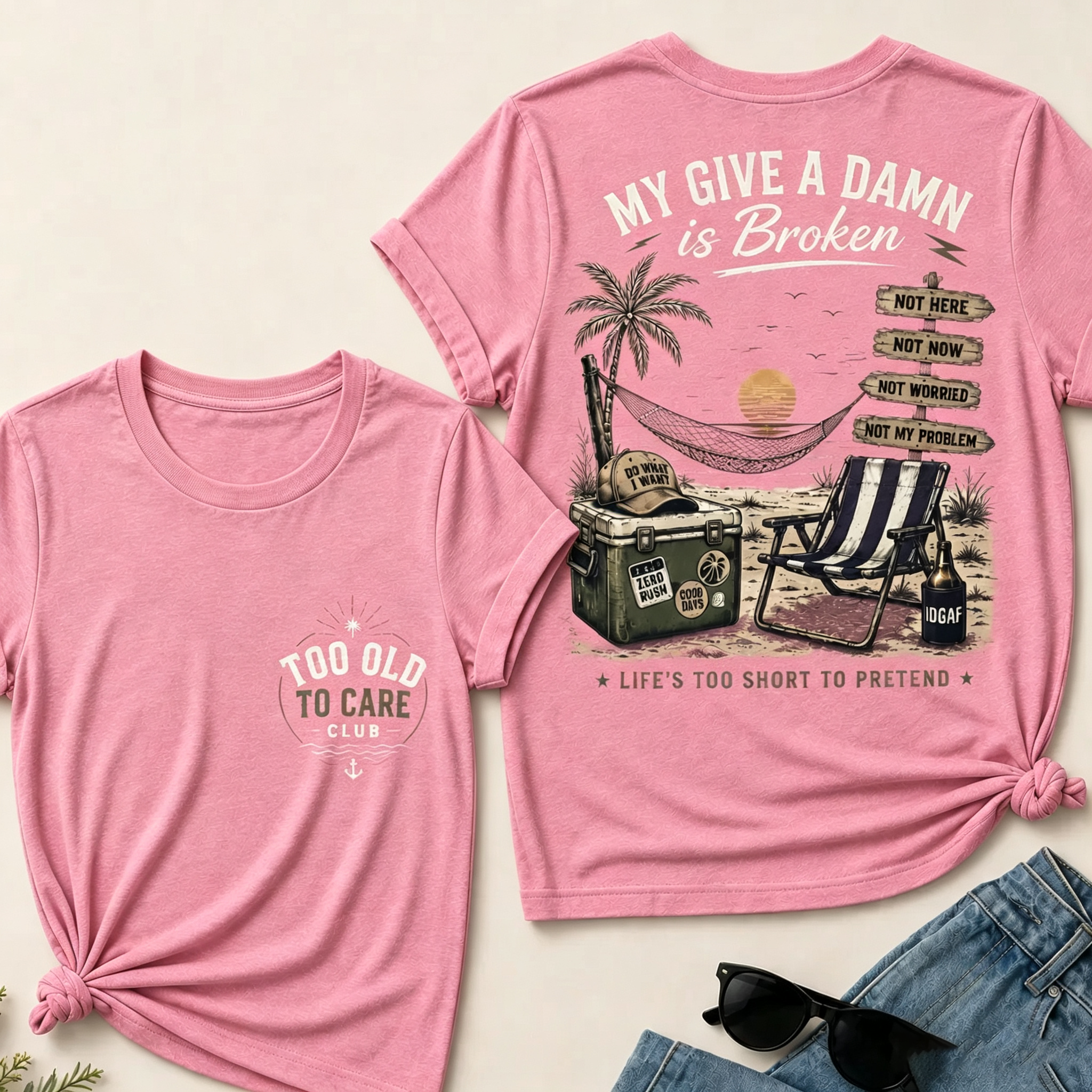 Women's My Give A Damn Is Broken V-Neck T-Shirt
