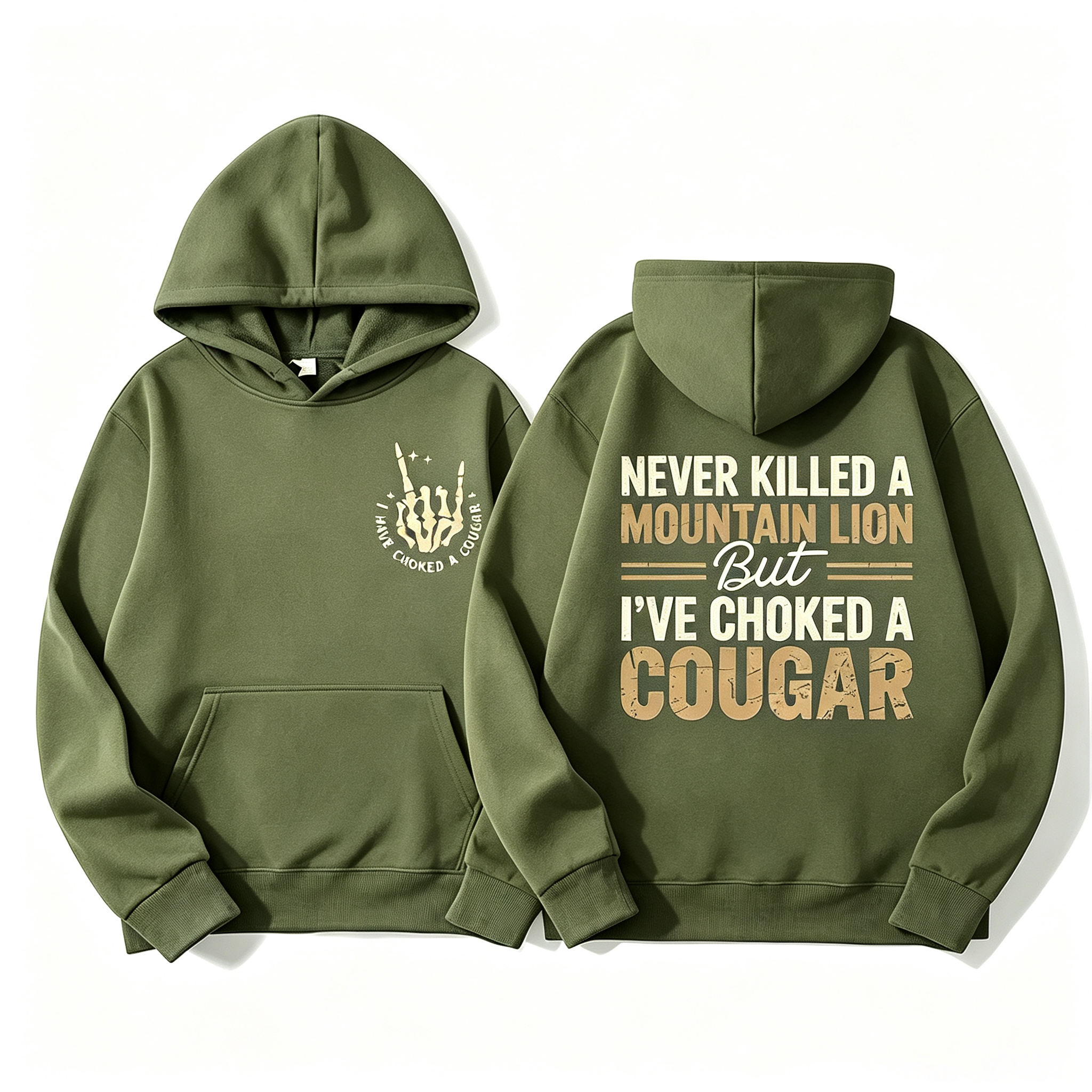 Never Killed A Mountain Lion Choked A Cougar T-Shirt / Hoodie