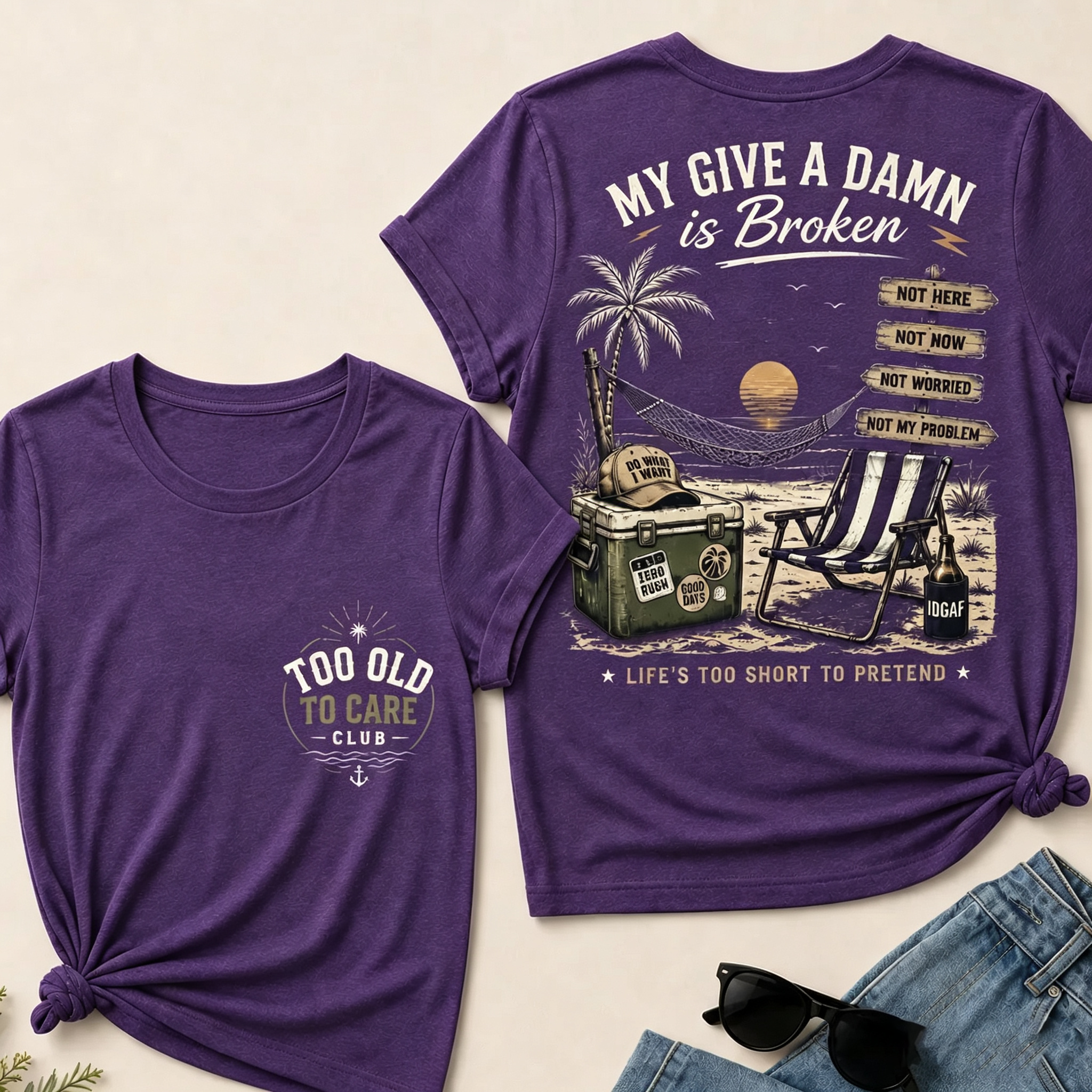 Women's My Give A Damn Is Broken V-Neck T-Shirt