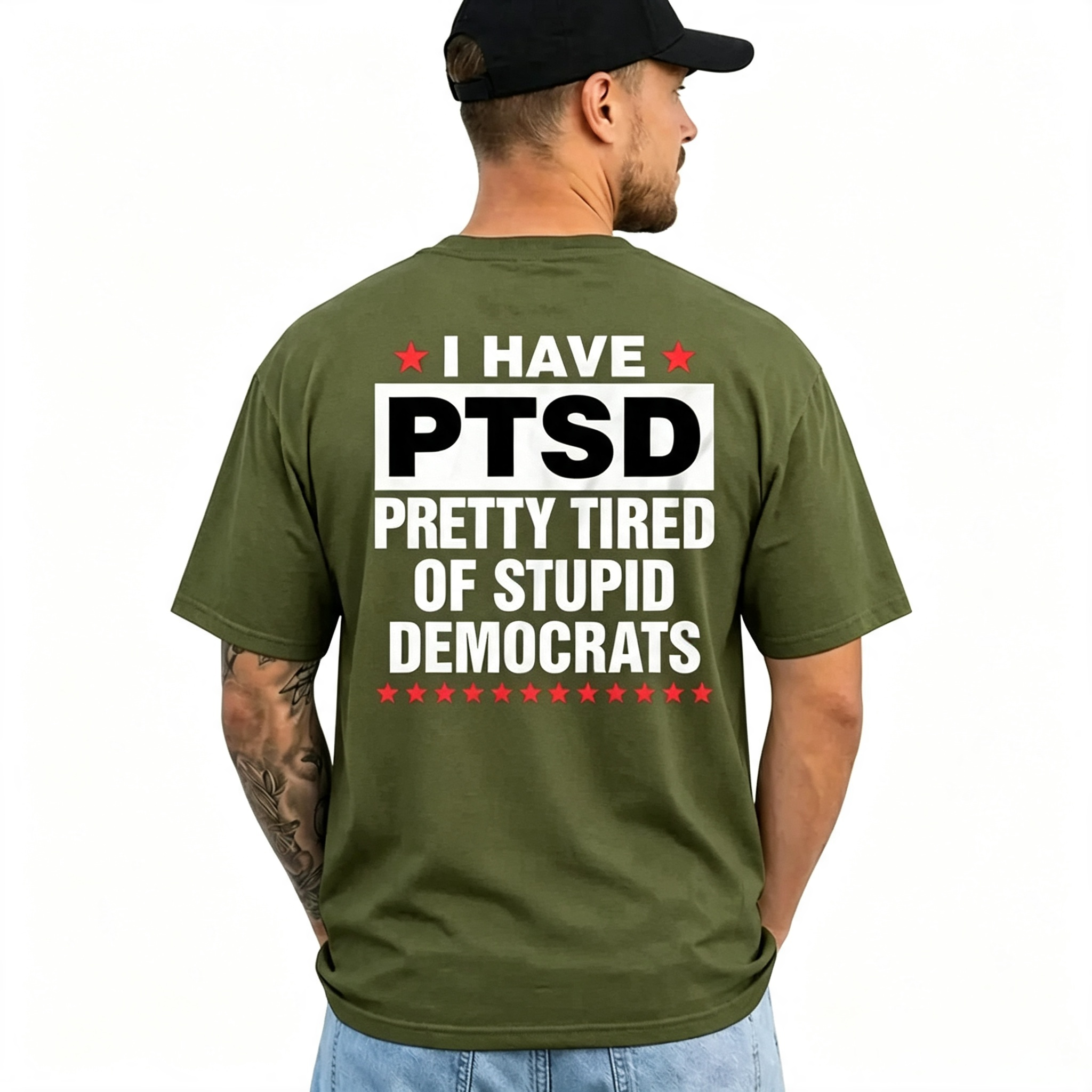 I Have PTSD Pretty Tired Of Stupid Democrats Funny Political Shirts