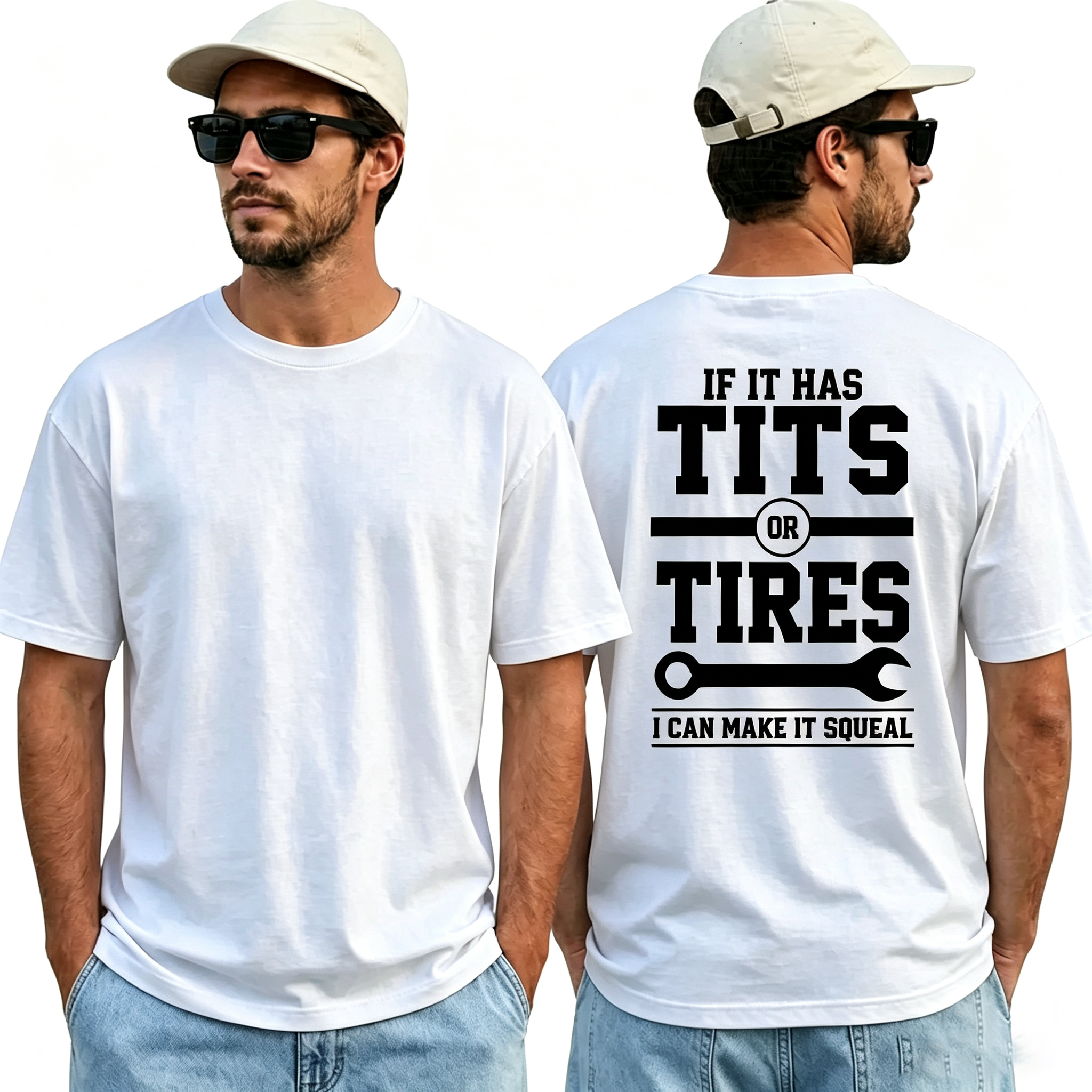 Funny If It Has Tits Or Tires I Can Make It Squeal T-Shirt for Men
