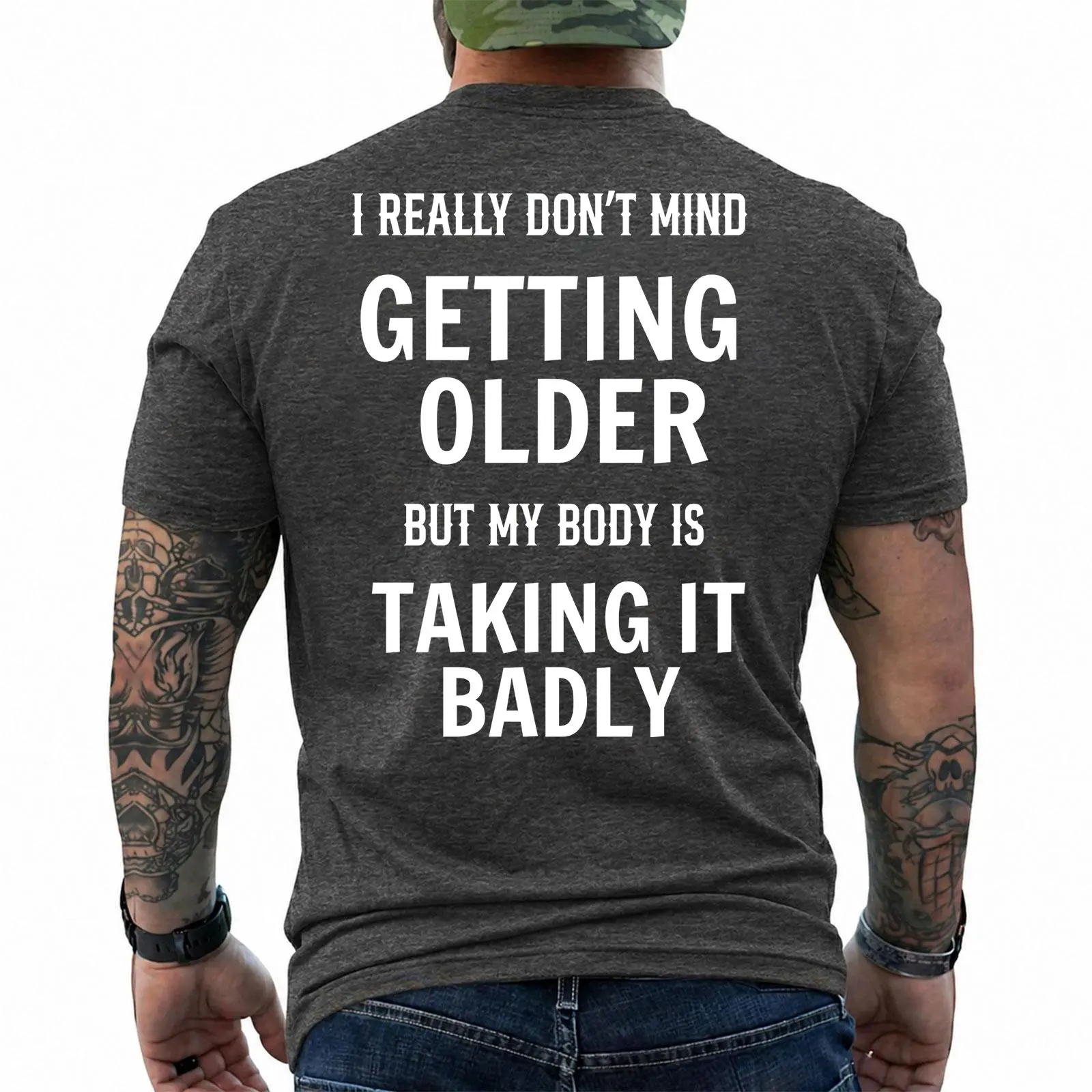Funny Getting Older Shirt My Body Is Taking It Badly Graphic T-Shirt