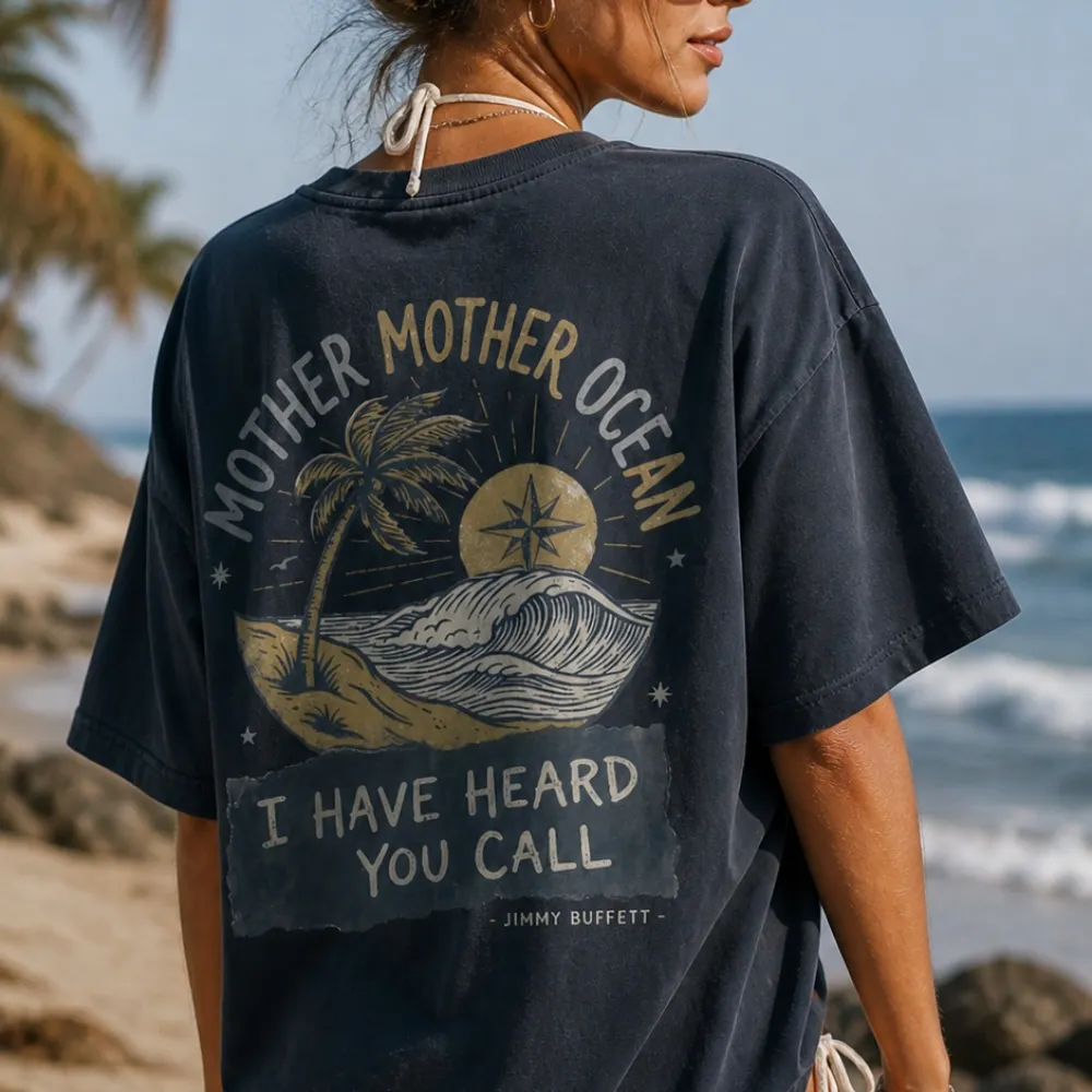 Mother Ocean Vintage Tee V-neck shirt ,Women-Tank
