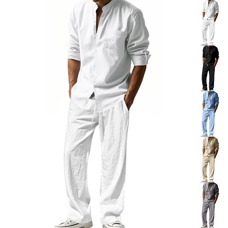 👔 LIMITED-TIME 50% OFF! ✨ Men's Shirt & Pants Set – Casual, Breathable Linen, Relaxed Fit ✨