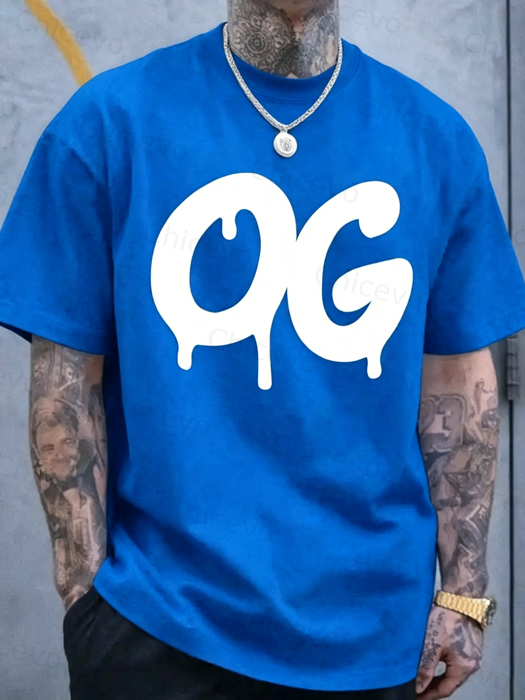 Men's Plus Size Vintage OG Logo Graphic Cotton T-Shirt