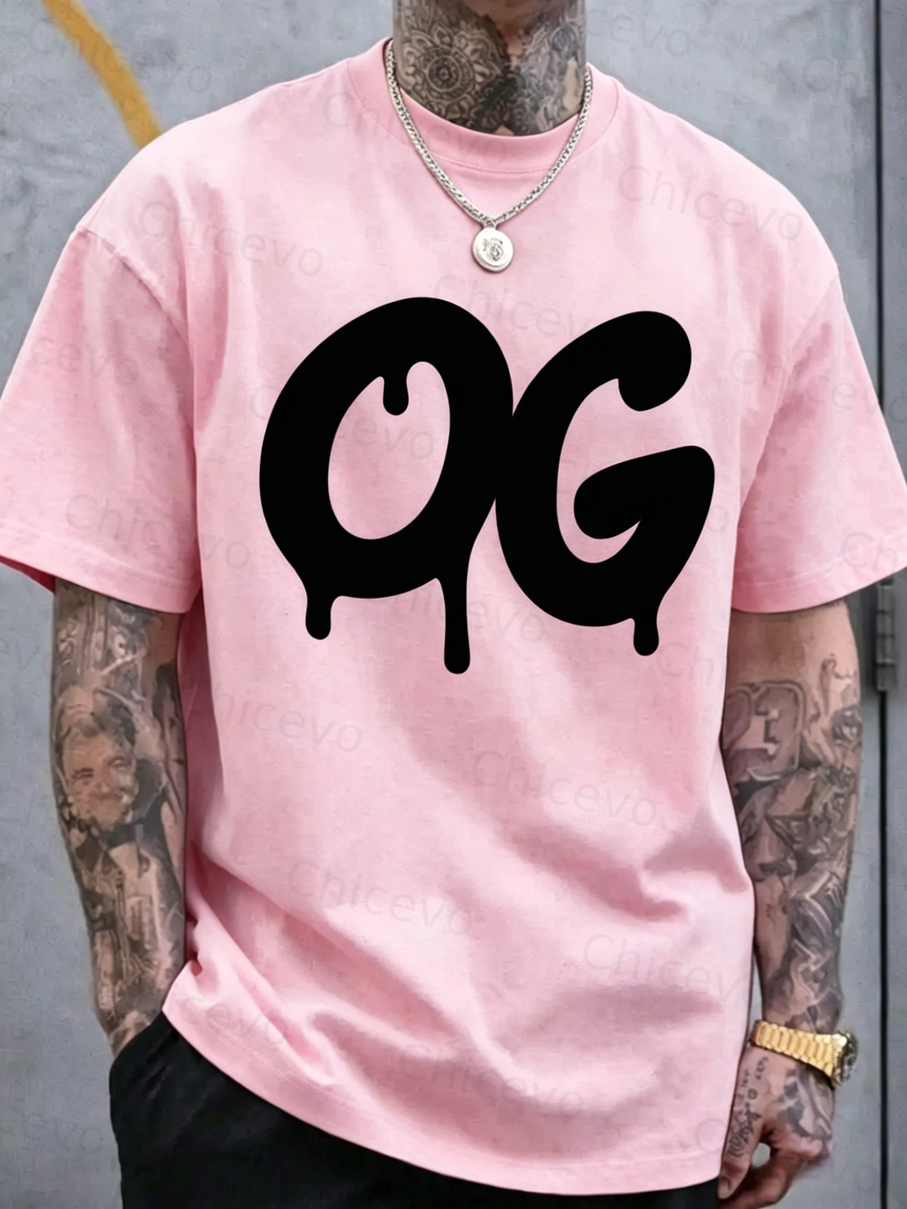 Men's Plus Size Vintage OG Logo Graphic Cotton T-Shirt