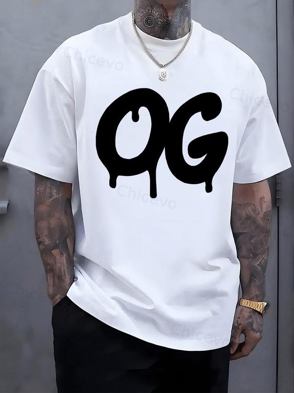 Men's Plus Size Vintage OG Logo Graphic Cotton T-Shirt