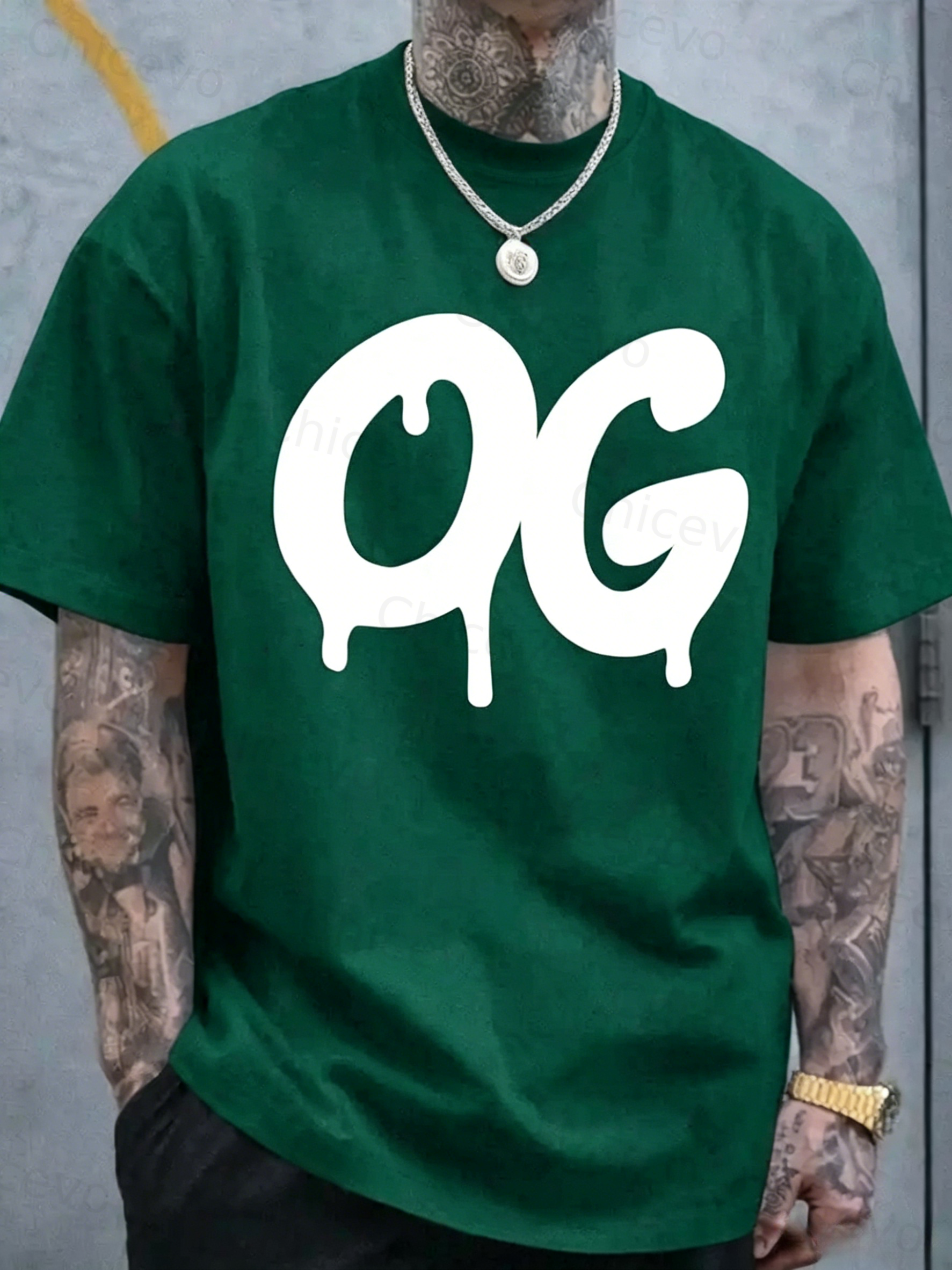 Men's Plus Size Vintage OG Logo Graphic Cotton T-Shirt