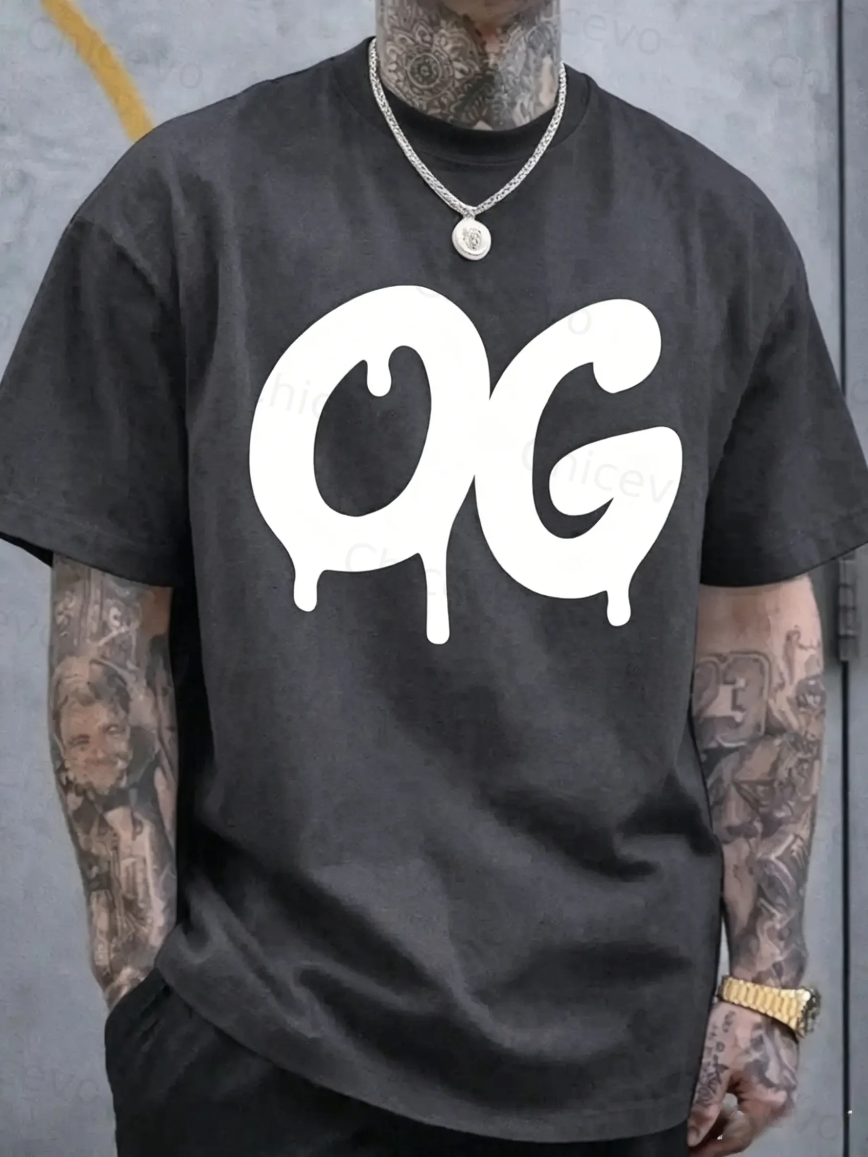 Men's Plus Size Vintage OG Logo Graphic Cotton T-Shirt
