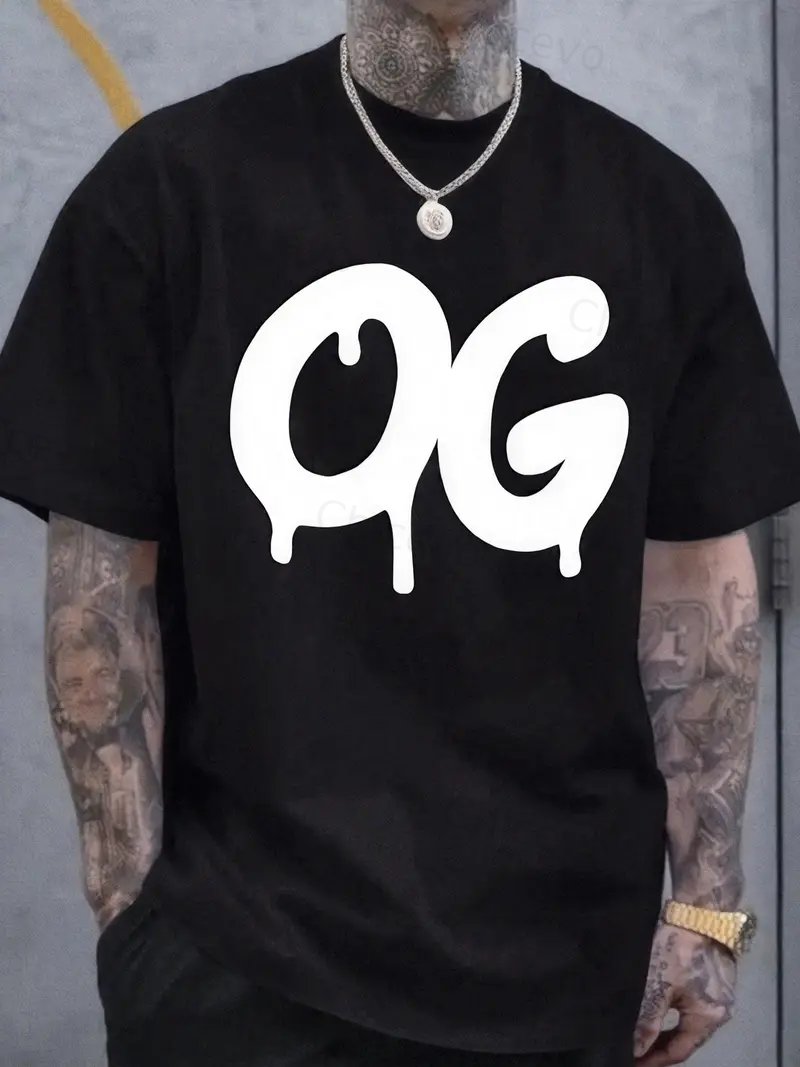 Men's Plus Size Vintage OG Logo Graphic Cotton T-Shirt