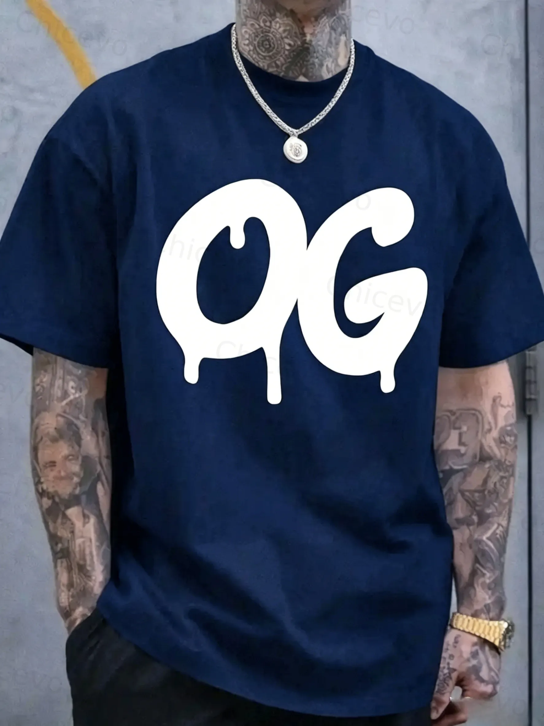 Men's Plus Size Vintage OG Logo Graphic Cotton T-Shirt