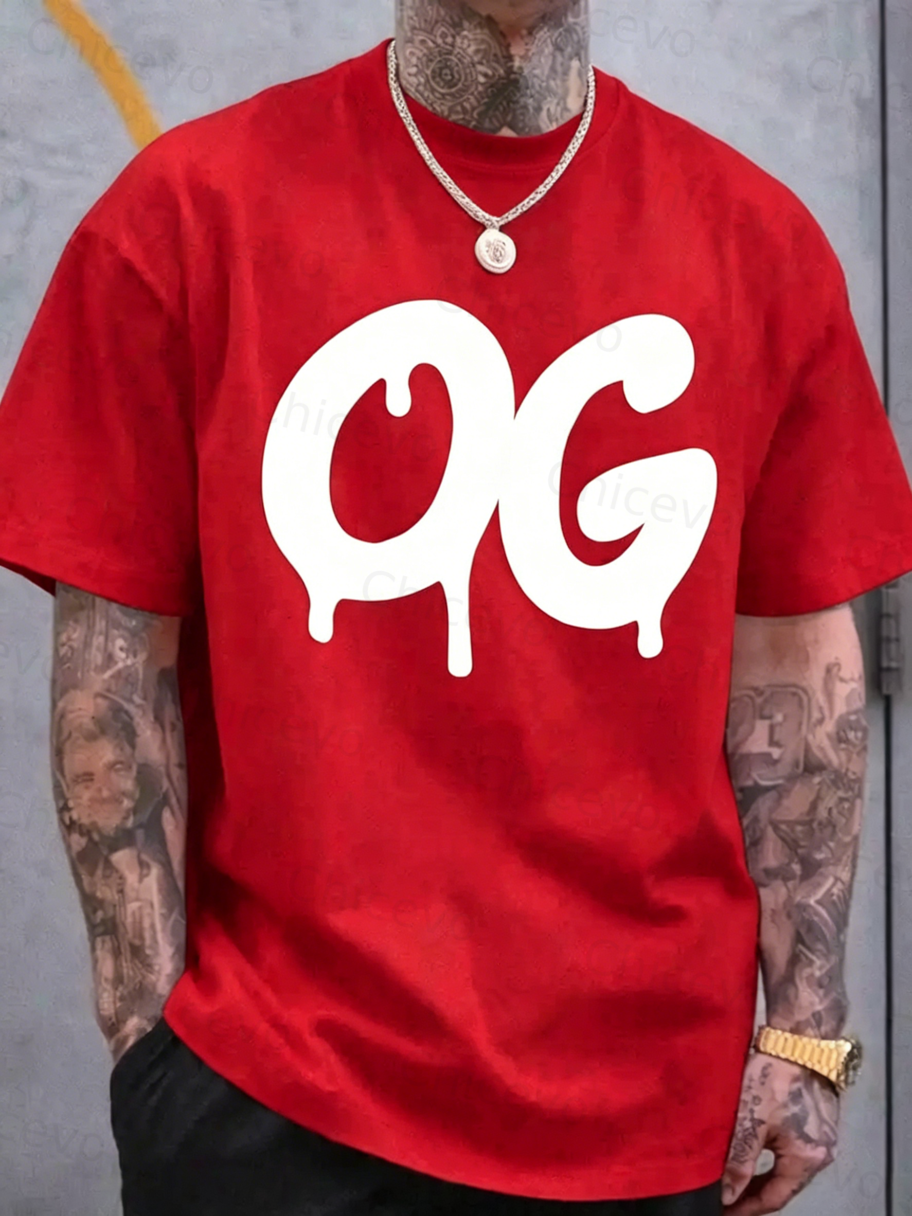 Men's Plus Size Vintage OG Logo Graphic Cotton T-Shirt