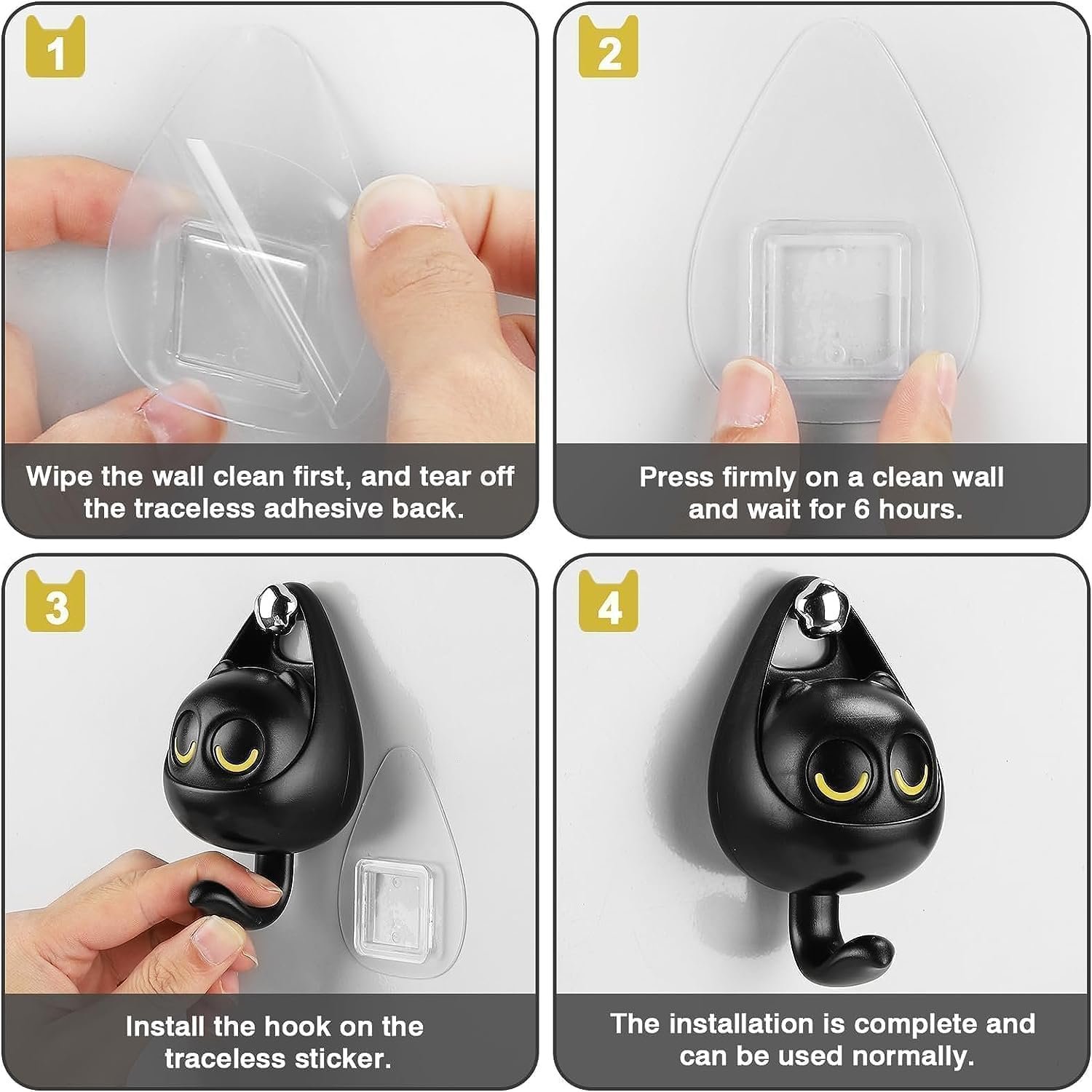 Cute cat winking hook