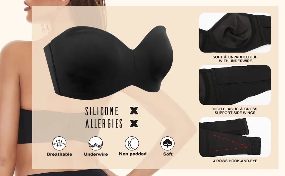 💕S H E R O I N ETM-Non-Slip Multi-Way Strapless Bra (Buy 1 Get 1 FREE)💥Surprise Specials 50% OFF!