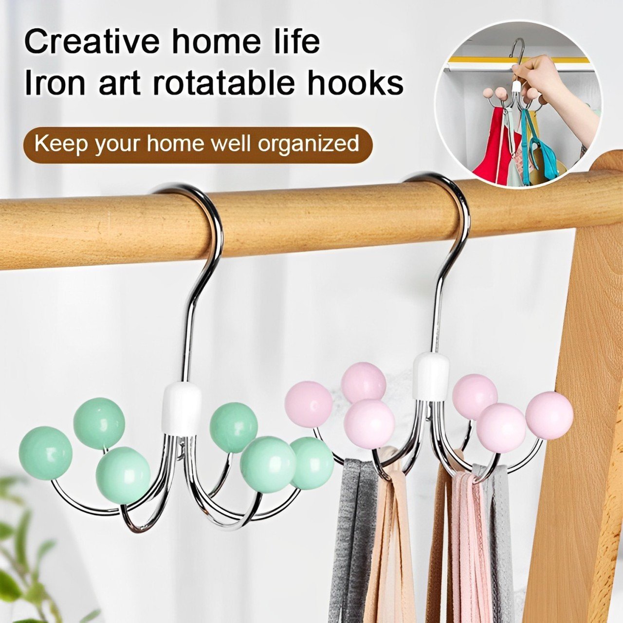 Wardrobe 360° Rotatable Multifunctional Hanger