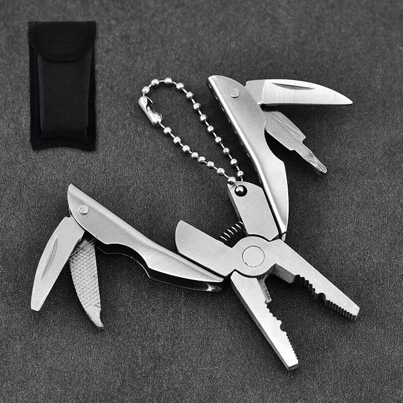 Stainless steel mini multi -function tool folding pliers camping survival
