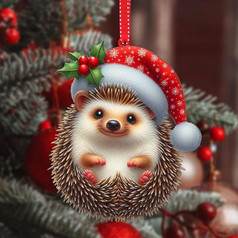 🐿️2D Animal Christmas Ornament