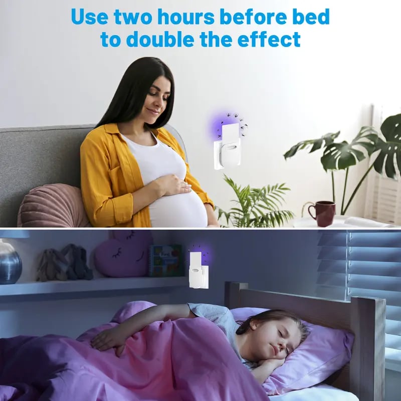 (1 Device + 5 Refills)Fruit Fly Traps for Indoors,Gnat Traps for House Indoor Plug-in Light for Flies