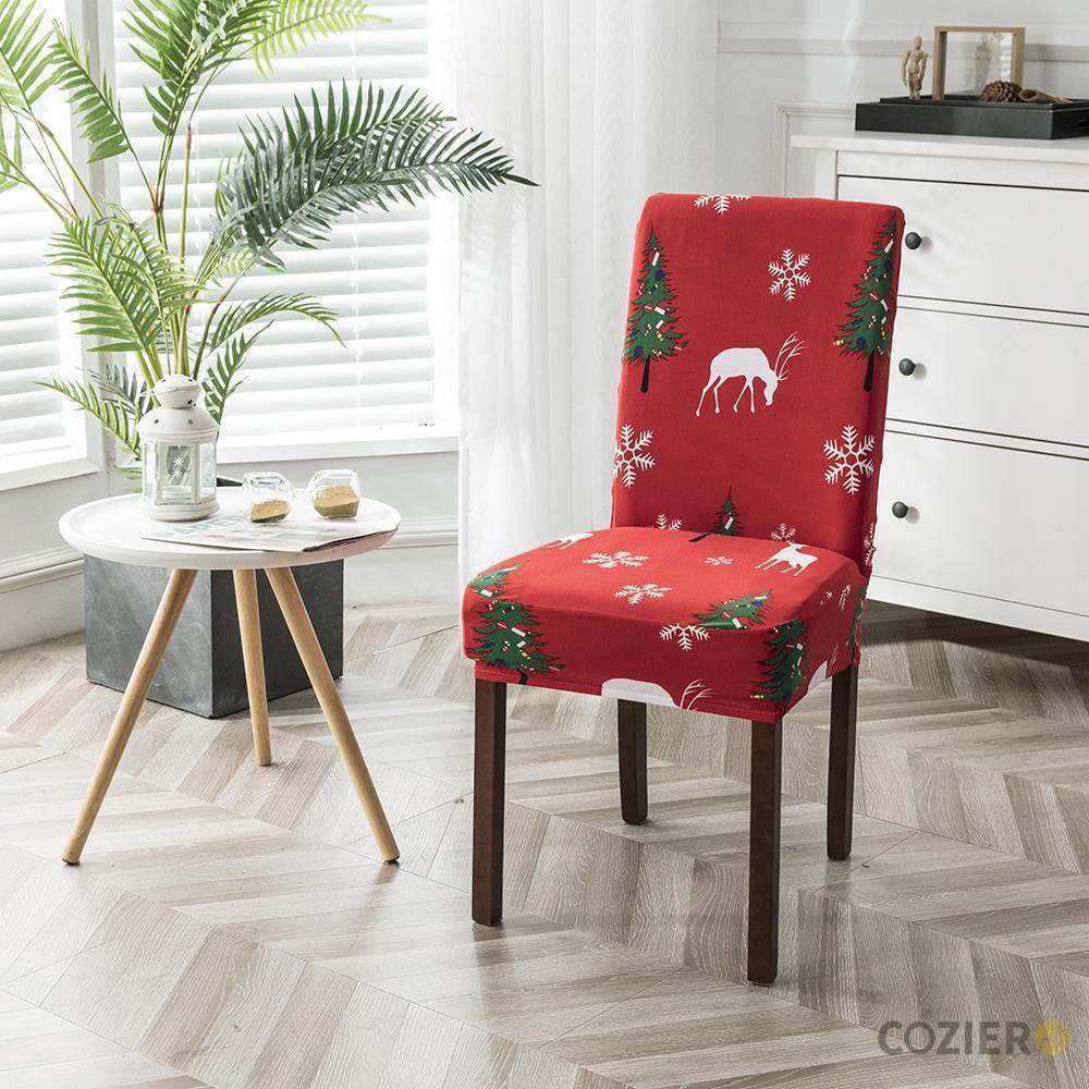「🎄Christmas Sale- 40% Off」Soft Spandex Solid Color Stretch Dining Chair Covers