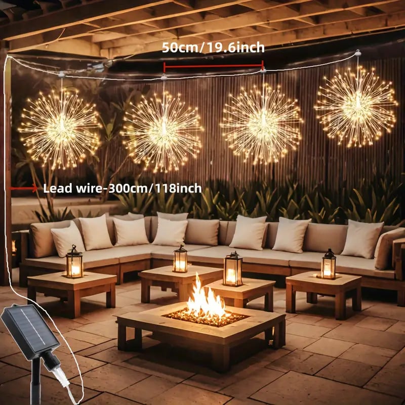 🎄Early Christmas Sale 49% OFF🎁Solar Twinkle Hanging Lights🎇