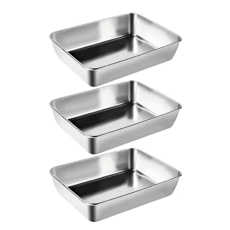 🔥LAST DAY 60% OFF-Stainless Steel Square Plate(With Lid)