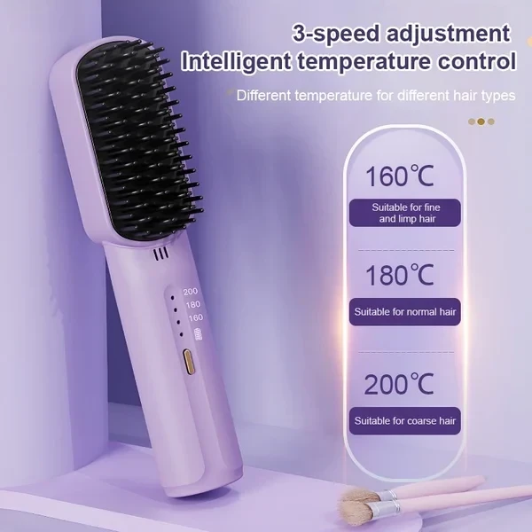 Portable cordless mini hair straightening comb U01