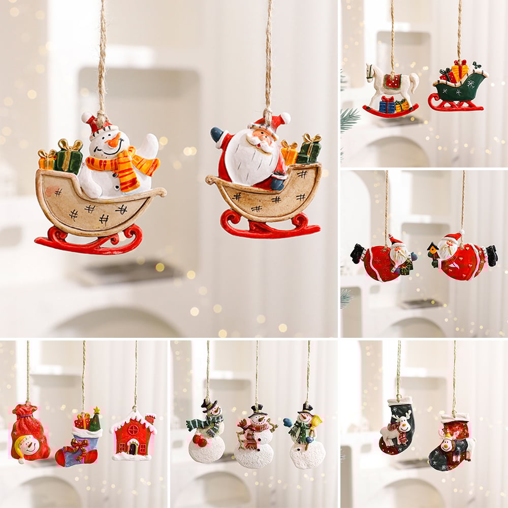 🎅⛄Hand-Painted Resin Christmas Ornaments🎄