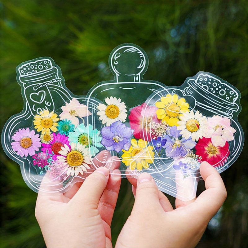 🔥 Free Dried Flower+Tweezers🌸Transparent Dried Flower Bookmarks-DIY Gifts Bookmarks