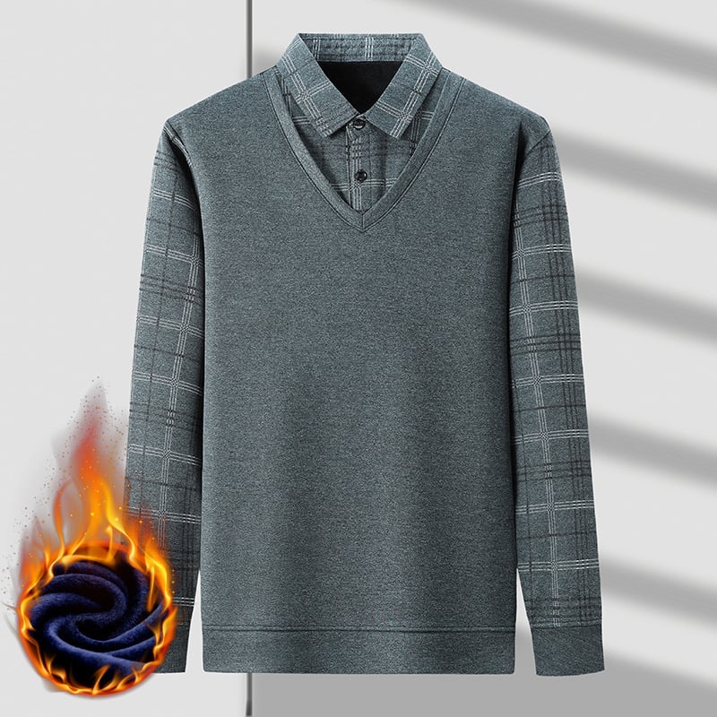 🔥 Christmas Promotion  - 30% Off🔥 Fake Two Pieces  Knitted Pullover