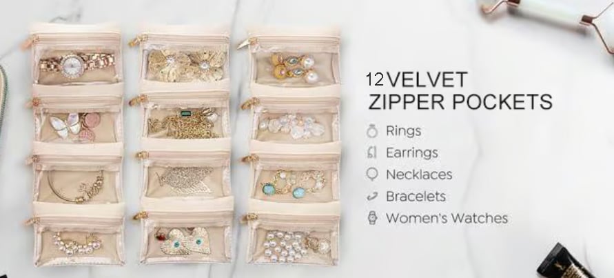 🔥Travel Jewelry Box with Small Pouches