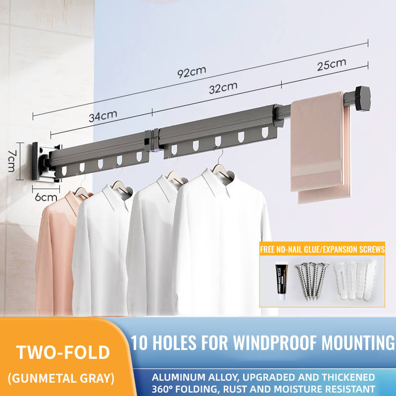 Extendable rack for drying clothes
