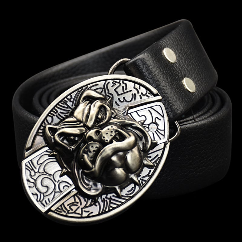 Fashion Punk Men's Genuine Leather Belt With Knife